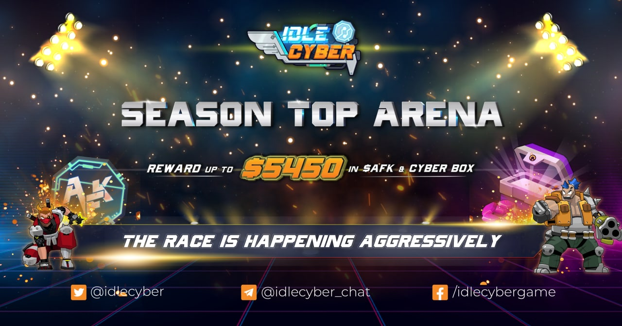 ￼ TOTAL REWARDS VALUE UP TO $5450 – SEASON TOP ARENA: THE RACE IS HAPPENING AGGRESSIVELY ￼