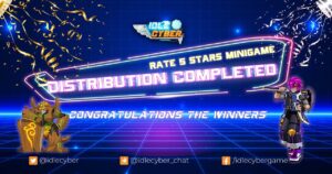 🎉 THE “RATE 5 STARS ON GOOGLE PLAY” EVENT REWARDS DISTRIBUTION COMPLETED ️🎉