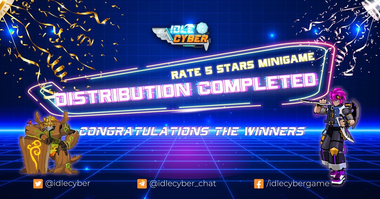 🎉 THE “RATE 5 STARS ON GOOGLE PLAY” EVENT REWARDS DISTRIBUTION COMPLETED ️🎉